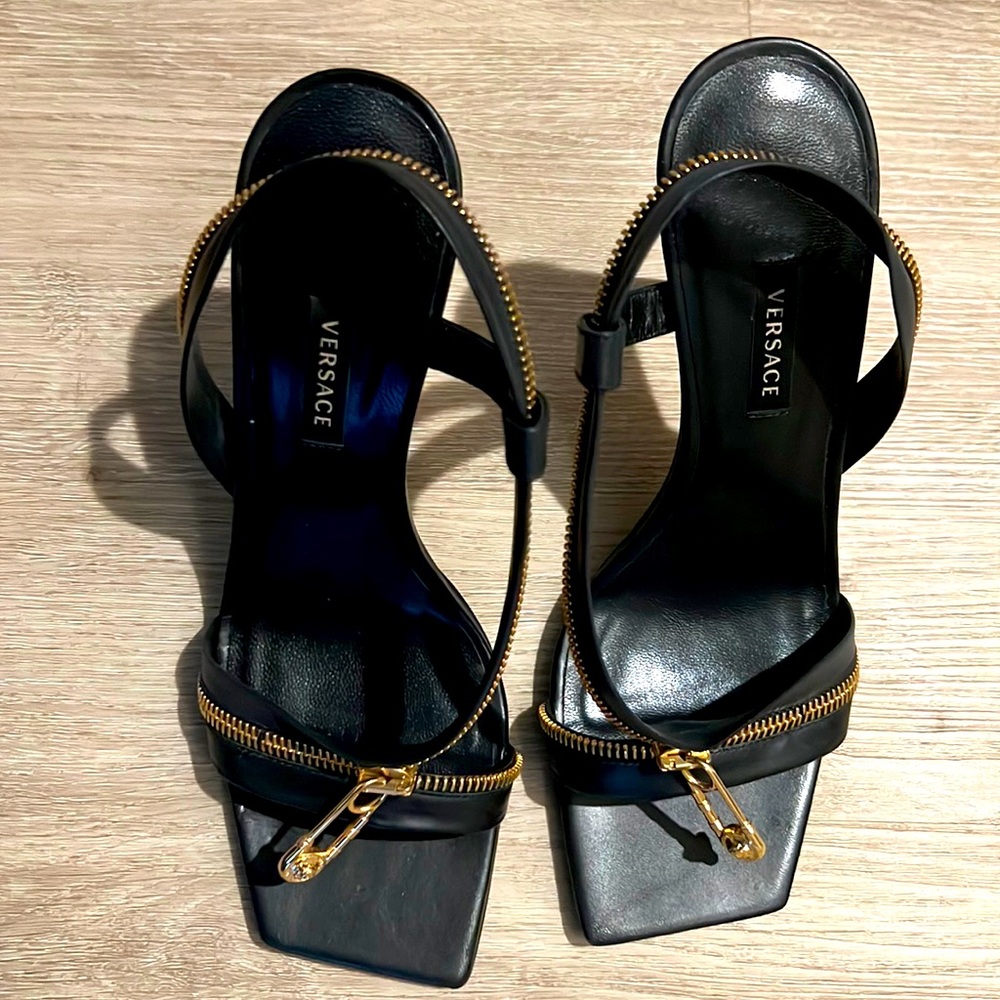 Versace safety pin stiletto